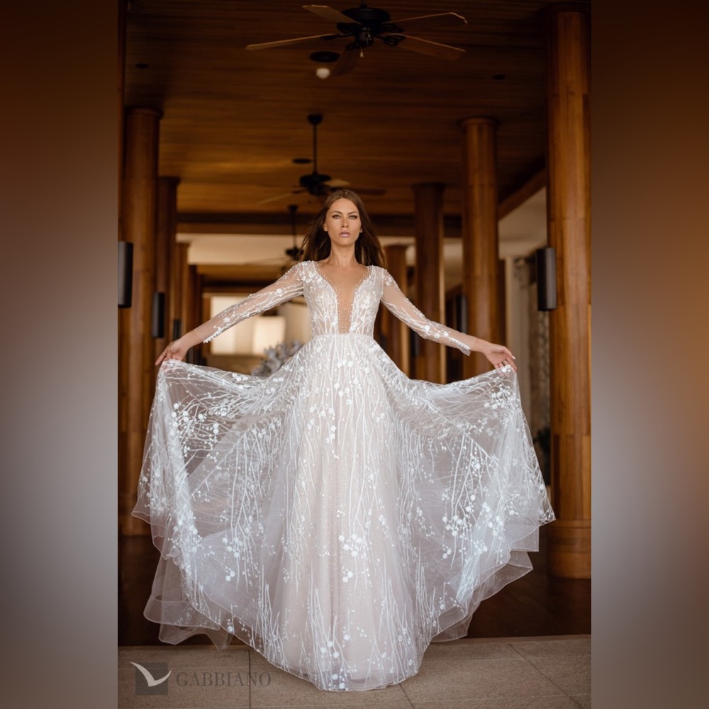 Long Sleeve Beaded Wedding Dress